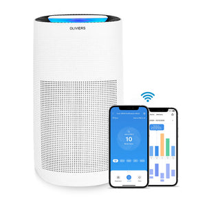 Oliviers luchtreiniger Met Ionisator en Hepa filter- UV lamp- CADR 400m3/h